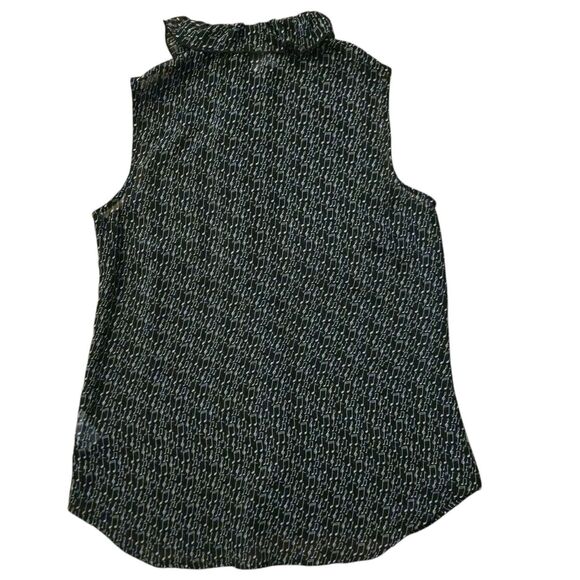 Cabi XS Top Popover Sing Along Music Notes Ruffle Black Whimsygoth Vampy Music - Picture 2 of 7